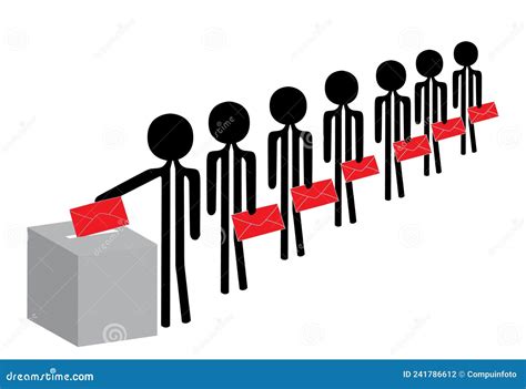 Drawing of People Ready for Voting for Elections Stock Vector ...