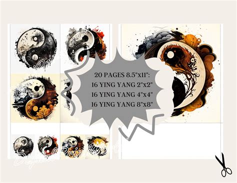 Ying Yang Chinese Journaling Papers Sublimationprintable Journaling