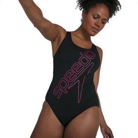 Купальник Speedo Boom Logo Placement Flyback Black Pink