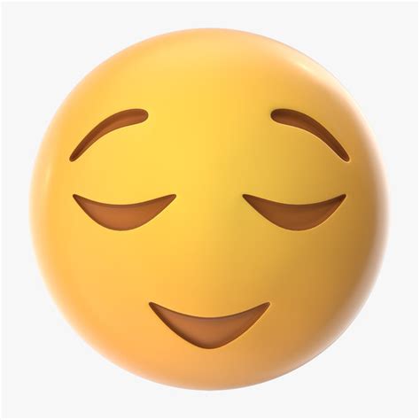 Modelo D Emoji Aliviado Turbosquid