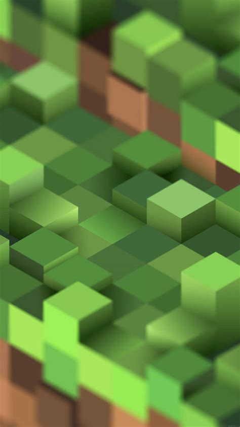 Minecraft Grass Block Wallpaper Flat