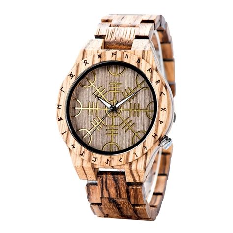 Montre En Bois Homme Rune De Couleur Blanche Montresbois Fr