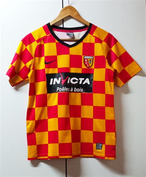 Lens Home Football Shirt 2008 2009 Sponsored By Invicta France