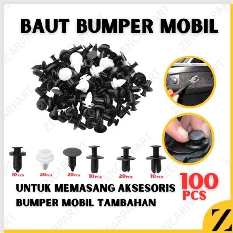 Jual Klip Baut Bumper Mobil 100pcs Paku Rivet Clip Honda Toyota