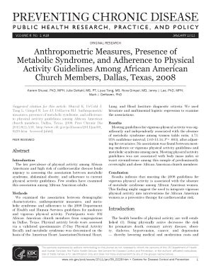 Fillable Online Cdc Anthropometric Measures Presence Of Fax Email