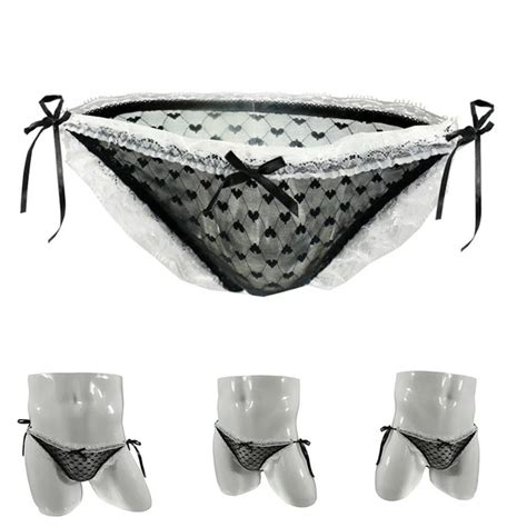 Slips De Bikini Sexy En Dentelle Pour Hommes Sous V Tements Respirants Et Confo Eur