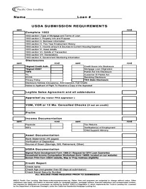 Fillable Online USDA SUBMISSION REQUIREMENTS Fax Email Print PdfFiller