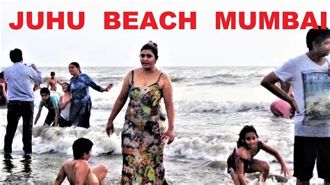 Juhu Beach In Evening Bollywood Beach Of Mumbai India Youtube