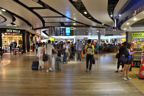 Busy International Airport Terminal Heathrow Editorial Stock Image