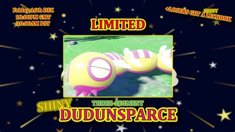 Get a SHINY THREE SEGMENT DUDUNSPARCE if you WIN Pokémon Scarlet