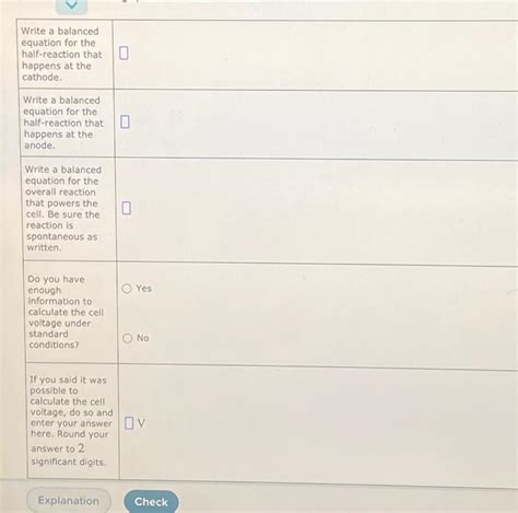 Solved O ELECTROCHEMISTRY Designing a galvanic cell from two | Chegg.com 