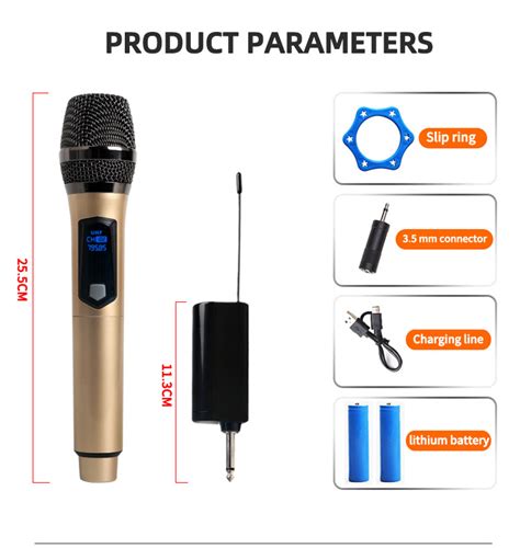 RAYHAYES Original Professional Rechargeable Wireless Microphone System