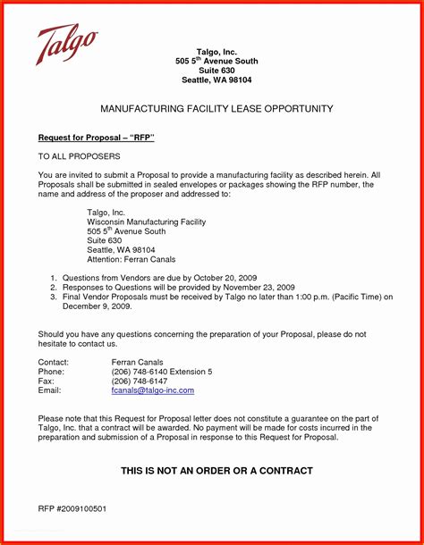 Respond To Rfp Template
