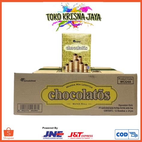 Jual 1 DUS GERY CHOCOLATOS WAFER ROLL NETTO 12 BOX X 24 PCS X 10 GRAM