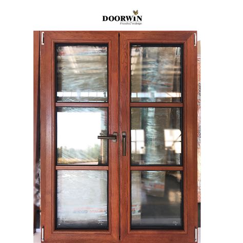 High Energy Saving Double Glazed Aluminum Clad Wood Tilt And Turn