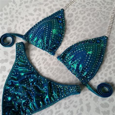 Metallic Pure Peacock Foil Bikini Glitzy Bitzy