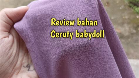 Mengenal Bahan Ceruty Babydoll Youtube