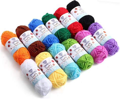 Amigurumi Lot De 24 Pelotes De Fil Doux Pour Crochet Et Tricot 2400 M