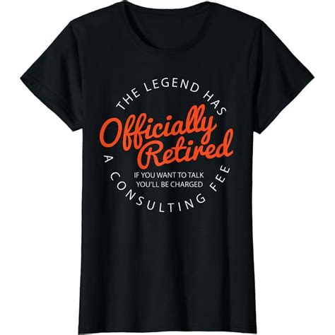 Legend Officially Retired Mens Funny Retirement T Shirt Black