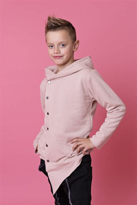 Asymetryczna Bluza Rozpinana Nude Odzie Dzieci Ca Ch Opiec Bluzy Odzie Dzieci Ca