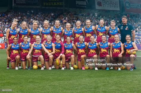 The Lions Pose For Their Team Photo During The 2023 Aflw Grand Final