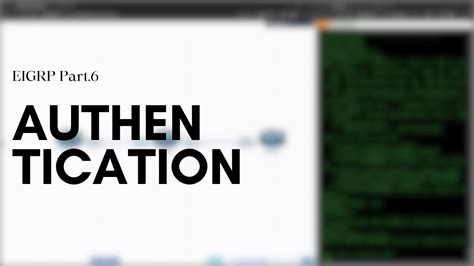 Eigrp Authentication Eigrp Part Youtube