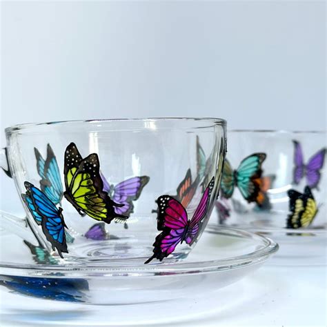 Butterfly Tea Cups Etsy