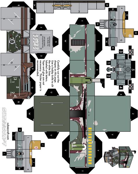 Boba Fett Papercraft Toy Free Printable Papercraft Templates Porn Sex