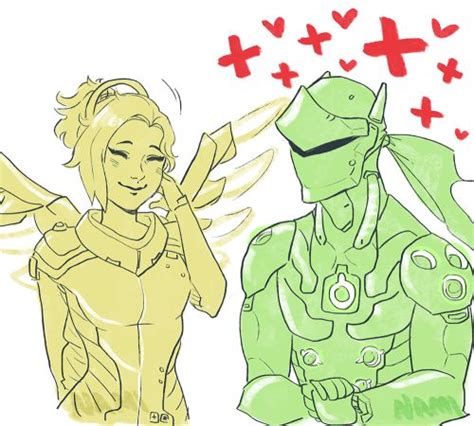 De 164 Bästa Gency Mercy X Genji Overwatch Bilderna På Pinterest