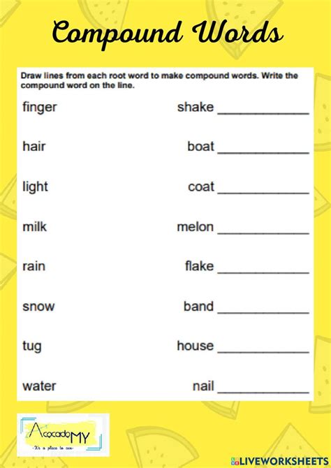 Compound Words Grade 3 Vocabulary Printable Skills Sheets