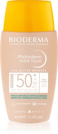 Bioderma Photoderm Nude Touch Mineralny Fluid Do Opalania Twarzy Spf