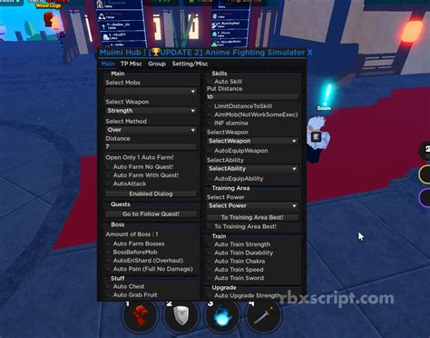 Anime Fighting Simulator X Auto Skill Auto Farm Select Power
