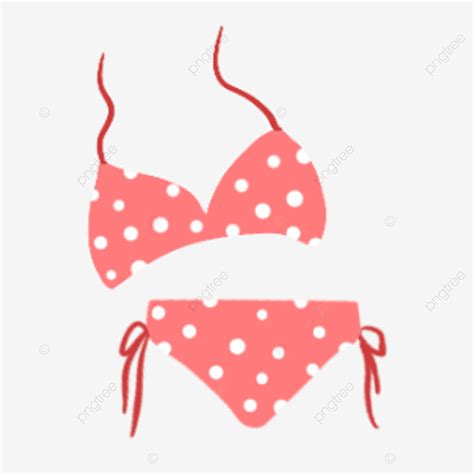 Bikini Rojo De Dibujos Animados De Verano PNG Dibujos Animados