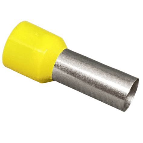 Terminal Tubular Ilh S Pr Isolado Simples Tubo Tubolar Conector