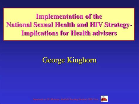 Ppt Implementation Of The National Sexual Health And Hiv Strategy Implications For Health