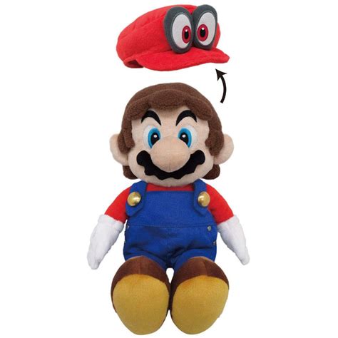 Super Mario Bros Mario Odyssey 16 Plush Removable Hat San-Ei - ToyWiz