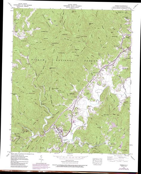 Rosman Topographic Map 124000 Scale North Carolina