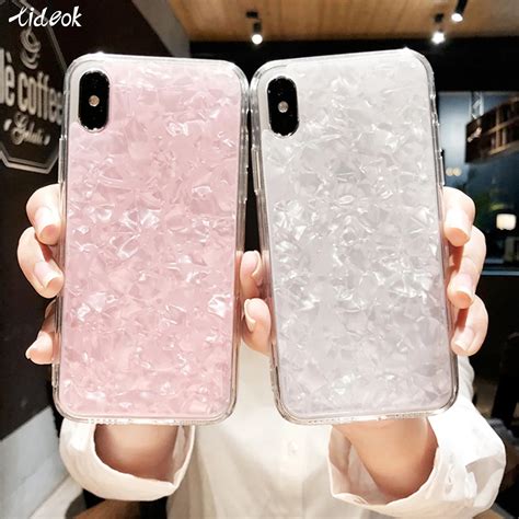 Модный Розовый Белый Мраморный Тонкий чехол для телефона чехол для ...
