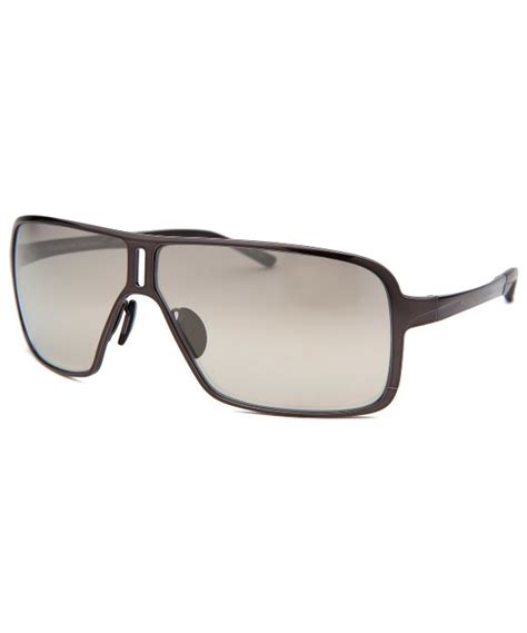 Porsche Design Mens Shield Gunmetal Sunglasses In Metallic For Men Lyst