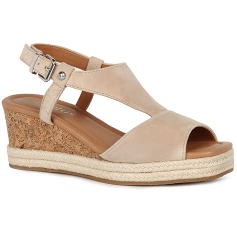 Lotus Madalene Nude Womens Wedge Heel Sandals SR Shoes