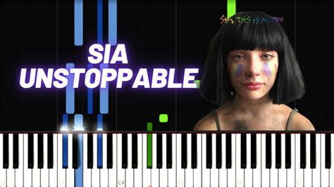 Sia Unstoppable Piano Tutorial EASY YouTube