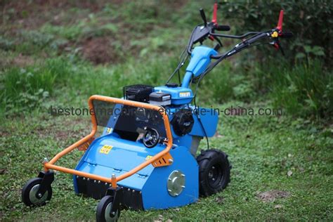 Hp Petrol Engine Walk Behind Lawn Flail Mower Mulcher Flail