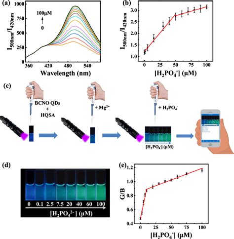 A Fluorescence Spectra Of Bcno Qds Hqsa In The Presence Of Mg Upon