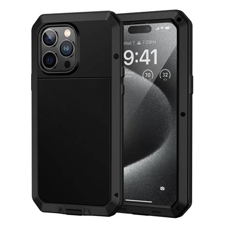 Lanhiem For Iphone 15 Pro Max Case Heavy Duty Shockproof Cover Tough