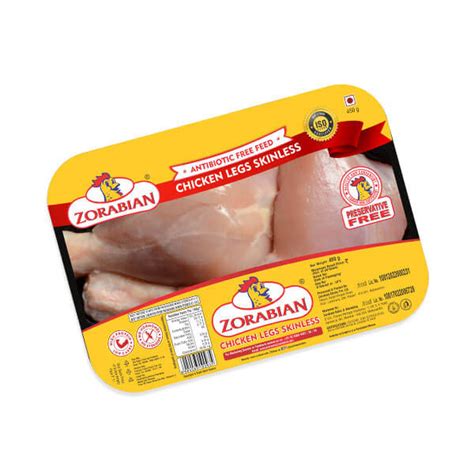 Buy Zorabian Chicken Legs Skinless 450gm Online from Frozen Chicken ...