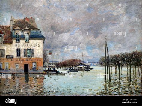 L Inondation Port Marly Flooding In Port Marly Alfred Sisley