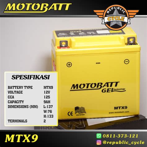 Jual Aki Kering Tvs Apache Motobatt Mtx Kota Surabaya Republic