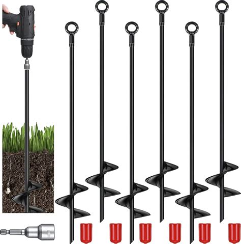 Earth Ground Anchor 18 Inch Spiral Blade Heavy Duty Earth Anchors Swing