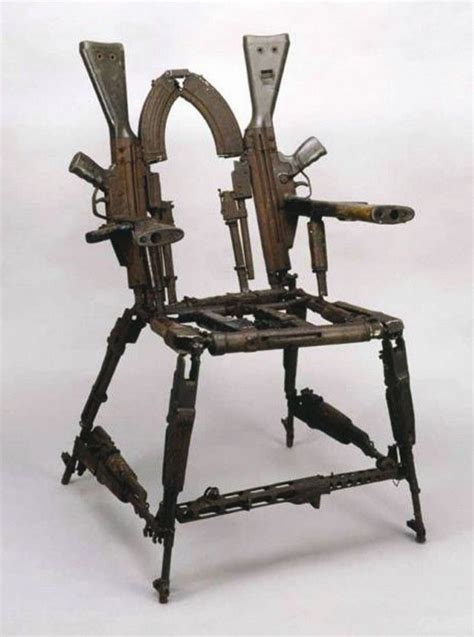 Chair Guns Recycled Crafts Chair Leather Chair