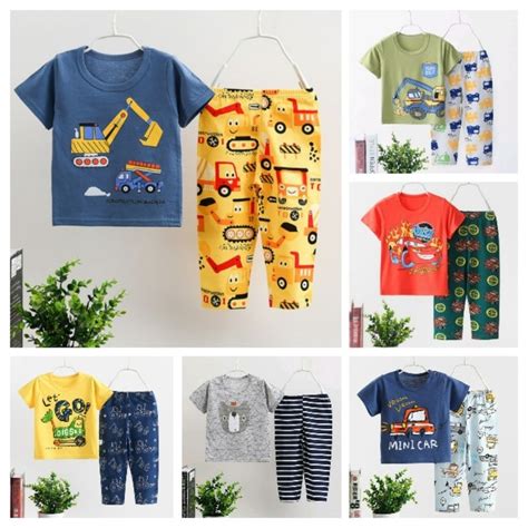 excavator construction car transportation baby kids boys short sleeves